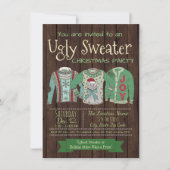 Gaffe Sweat Noël Invitations Rustique (Devant)