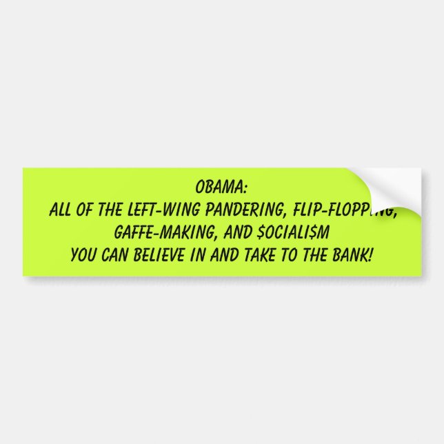 GAFFES & TEENSLIPPERS!! BUMPERSTICKER (Voorkant)