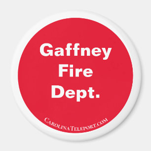 Gaffney Fire Dept. Rood/wit Magneet