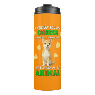 Gaga & Grumps Cheese Animal Funny Oranje Chihuahua Thermosbeker