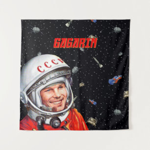 Gagarin — Sovjet-golf, ruimtekunst van Gagarin Wandkleed