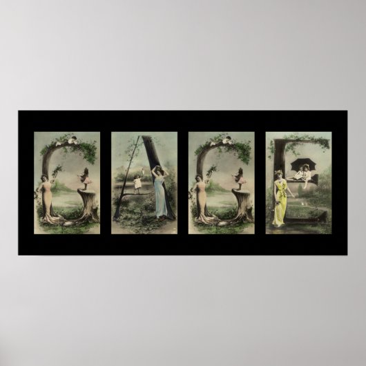 GAGE Alphabet Letter Name Art Poster (Voorkant)