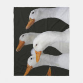 Gagle van Witte Eenden met Oranje Bills Fleece Deken (Voorkant)
