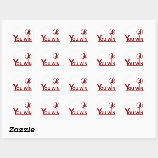 Gagnant - autocollant (Feuille)