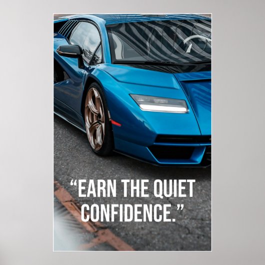 Gagnez le Affiche de Citation de Voiture Confiance (Devant)