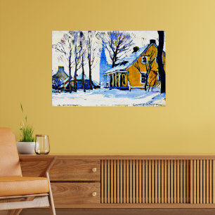 Gagnon - Canadian Village, Grey Day, Poster