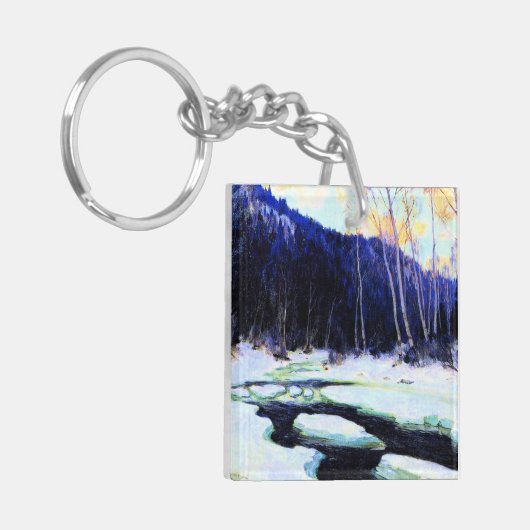 Gagnon - Dooiende rivier, kunstdruk Sleutelhanger (Voorkant Links)