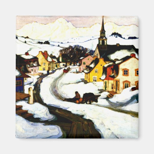 Gagnon - dorp in het Laurentiaanse gebergte Magneet (Voorkant)