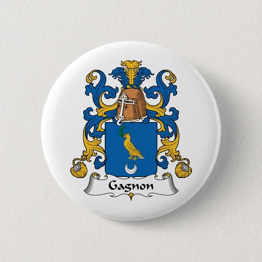 Gagnon Family Crest Ronde Button 5,7 Cm (Voorkant)