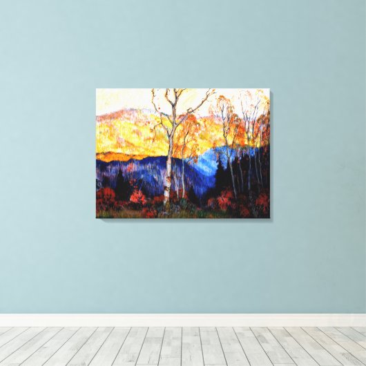 Gagnon - Golden Autumn, Laurentians Canvas Afdruk (Insitu (Houten vloer))