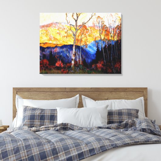 Gagnon - Golden Autumn, Laurentians Canvas Afdruk (Insitu (Slaapkamer))