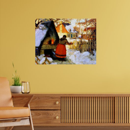 Gagnon - Heating the Oven, Winter Scene Poster (Woonkamer 2)