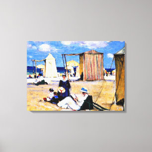 Gagnon - Het strand bij Dinard, fijne kunst Canvas Afdruk