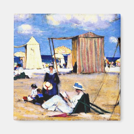 Gagnon - Het strand van Dinard, fijn kunst Magneet (Voorkant)