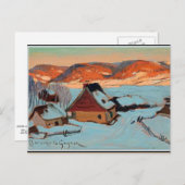 Gagnon - Schemering - Winter in Quebec Briefkaart (Voorkant / Achterkant)