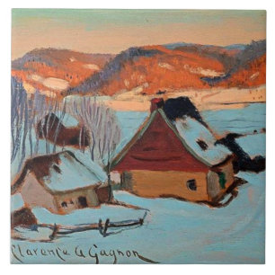 Gagnon - Schemering - Winter in Quebec Tegeltje