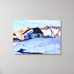 Gagnon - Sunset, Normandy, fijn kunstschilderij Canvas Afdruk