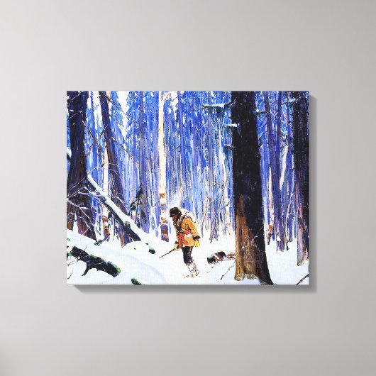 Gagnon - Trapper in de Bossen Canvas Afdruk (Voorkant)