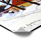 Gagnon - Winter Morning, Baie-Saint Paul Poster (Hoek)