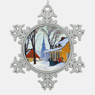 Gagnon - Winterochtend, Baie-Saint Paul Tin Sneeuwvlok Ornament