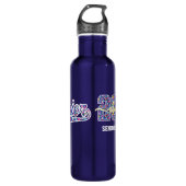 Gahanna Lions Floral Personalized Stainless Waterfles (Voorkant)