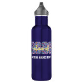 Gahanna Lions Floral Personalized Stainless Waterfles (Rechts)