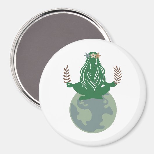 Gaia Aarde Godin, Moeder Aarde, Planeet Aarde Magneet (Voorkant / Achterkant)