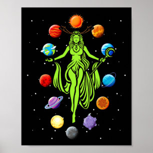 Gaia Greek Goddess Moeder Earth Day Hippie Natuur Poster