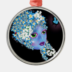 GAIA Moeder Aarde Pagan fantasie Kunst van LeahG Metalen Ornament