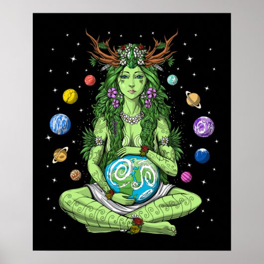 Gaia Moeder Earth Goddess Poster (Voorkant)