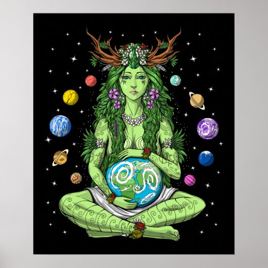 Gaia Moeder Earth Goddess Poster (Voorkant)