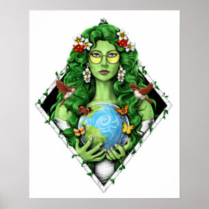 Gaia Moeder Earth Goddess Poster