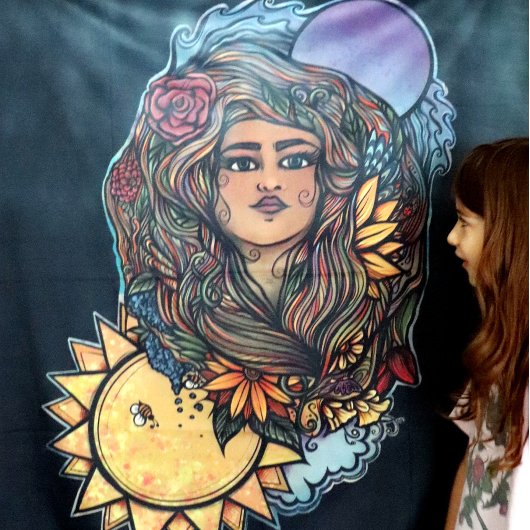 Gaia moeder Earth Goddess Tarot de wereld Wandkleed