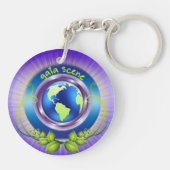 Gaia Scene Round Sleutelhanger (Achterkant)