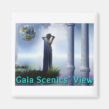 Gaia Scenic' View Carré Réfrigérateur Magnet