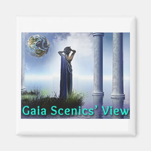 Gaia Scenic' View Carré Réfrigérateur Magnet (Devant)