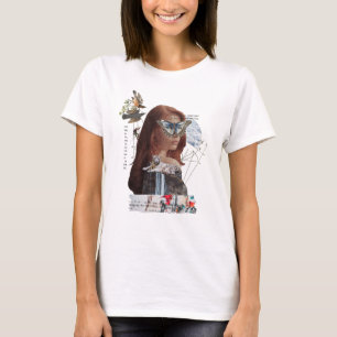 Gaia Woman Mixed Media Collage T-Shirt