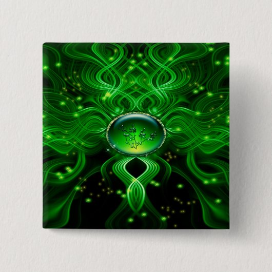 Gaia's Life Stream Vierkante Button 5,1 Cm (Voorkant)