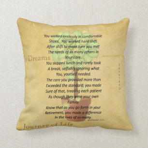 Gail Gabel, in ruste, Nurse Poem Pillow, RN Kussen