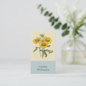 Gaillardia Sunflower Botanical Personalized Visitekaartje (Staand voorkant)