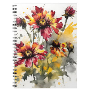 Gaillardia - Watercolor bloemen Notitieboek