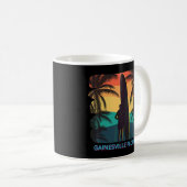 Gainesville Florida Palm Tree Surfboard Surfer Sur Koffiemok (Voorkant rechts)