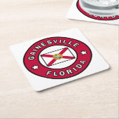 Gainesville Florida Vierkante Kartonnen Onderzetter (Schuin)