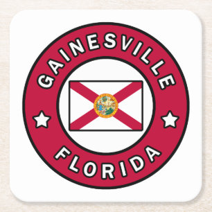 Gainesville Florida Vierkante Kartonnen Onderzetter