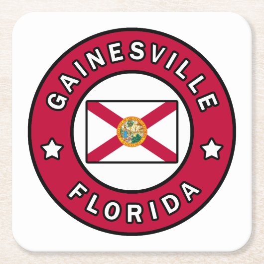 Gainesville Florida Vierkante Kartonnen Onderzetter (Voorkant)
