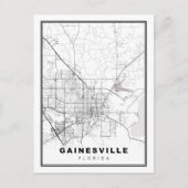 Gainesville Map Briefkaart (Voorkant)