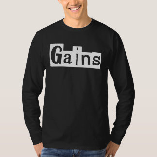 GAINS  Gym Fitness Workout Motivational F351 T-shirt