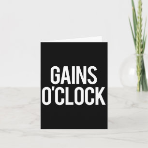 Gains O'clock Funny Gym Gewichtheffen Bodybuilding Kaart