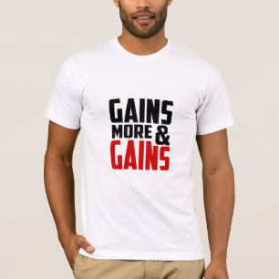Gains & Plus de Gains - T-Shirt de Gym