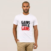 Gains & Plus de Gains - T-Shirt de Gym (Devant entier)